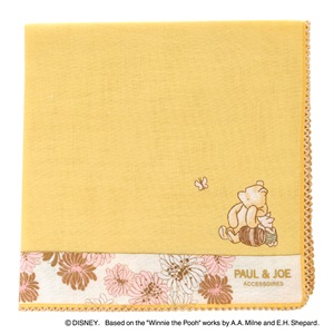 ポール ＆ ジョー アクセソワ ハンカチ・M ＜CLASSIC POOH ＆ クリザンテーム2・イエロー＞
