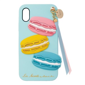 iPhoneXS･X 対応 スマホカバー (背面ケース) スクレ by ラデュレ マカロン･ミント マークス