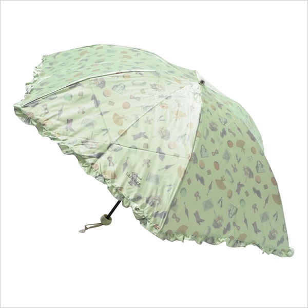 スクレbyラデュレ 雨ミニ傘 ＜プティ･アクセソワール・ペールグリーン＞