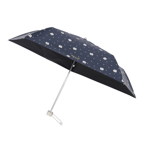 ポール ＆ ジョーアクセソワ 遮光折傘 UVカット機能付き 晴雨兼用  ＜ジプシー・ネイビー＞