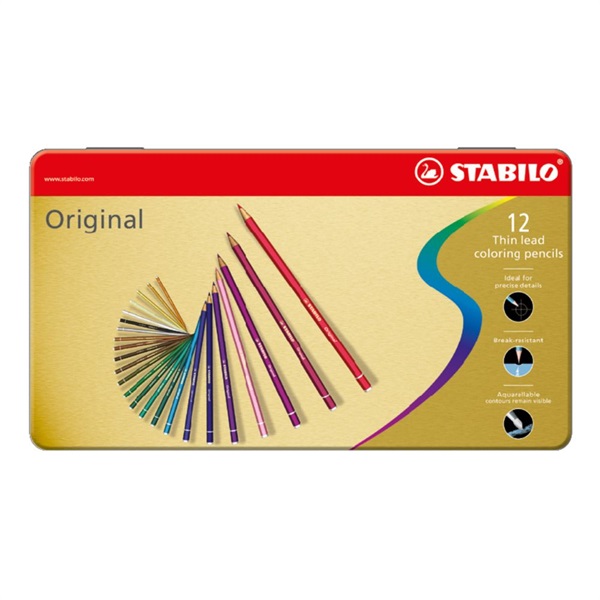 STABILO スタビロ オリジナル 12色セット 2.5mm 硬質色鉛筆
