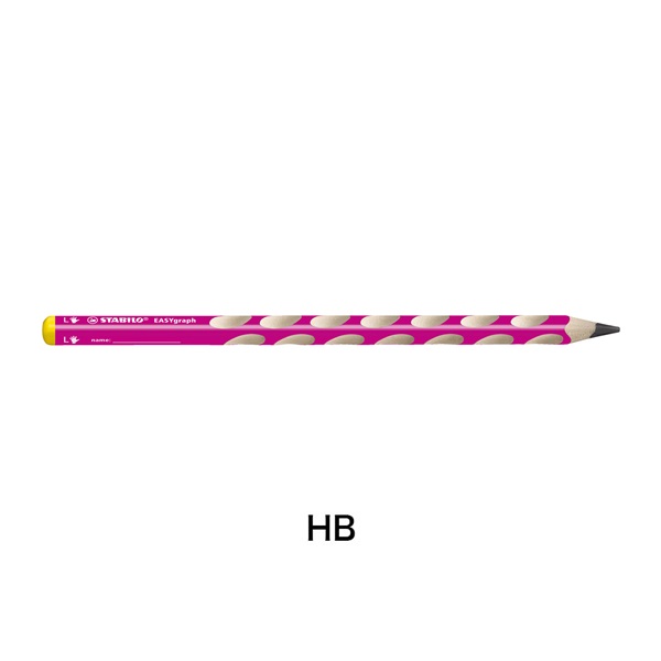 STABILO スタビロ かきかた鉛筆 イージーグラフ･左利き用 6本セット 鉛筆 3.15mm(ピンク/HB)