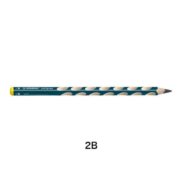 STABILO スタビロ かきかた鉛筆 イージーグラフ･左利き用 6本セット 鉛筆 3.15mm(ぺトロール/2B)