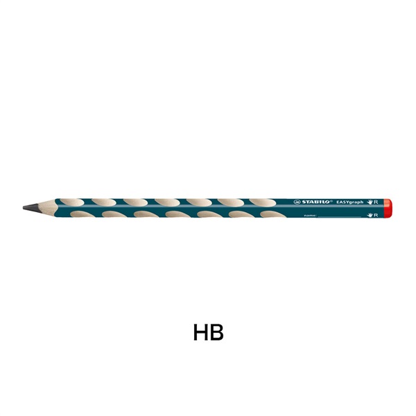 STABILO スタビロ かきかた鉛筆 イージーグラフ･右利き用 12本セット 鉛筆 3.15mm(ペトロール/HB)