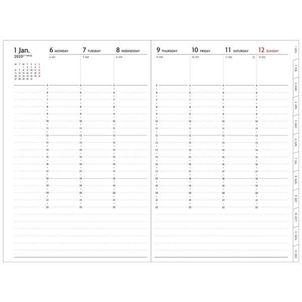 始まり月から選ぶ 2019年12月始まり 手帳 2020 スケジュール帳