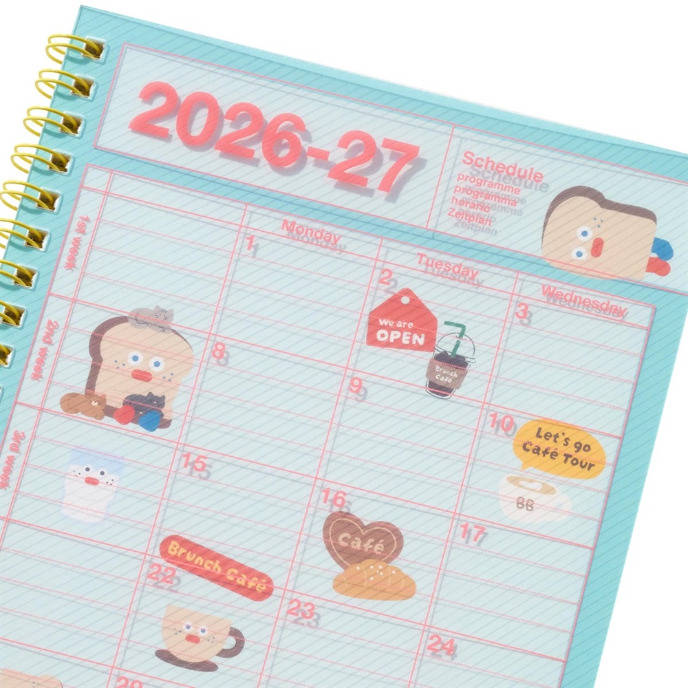 マークス 手帳 2026 スケジュール帳 2026年4月始まり 月間ブロック B6