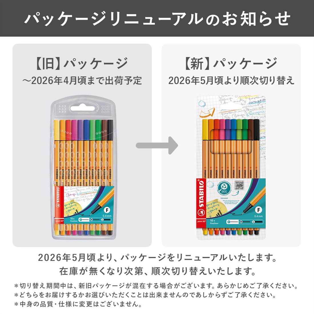 STABILO スタビロ ポイント88 10色セット 水性ペン 水性インク 0.4mm