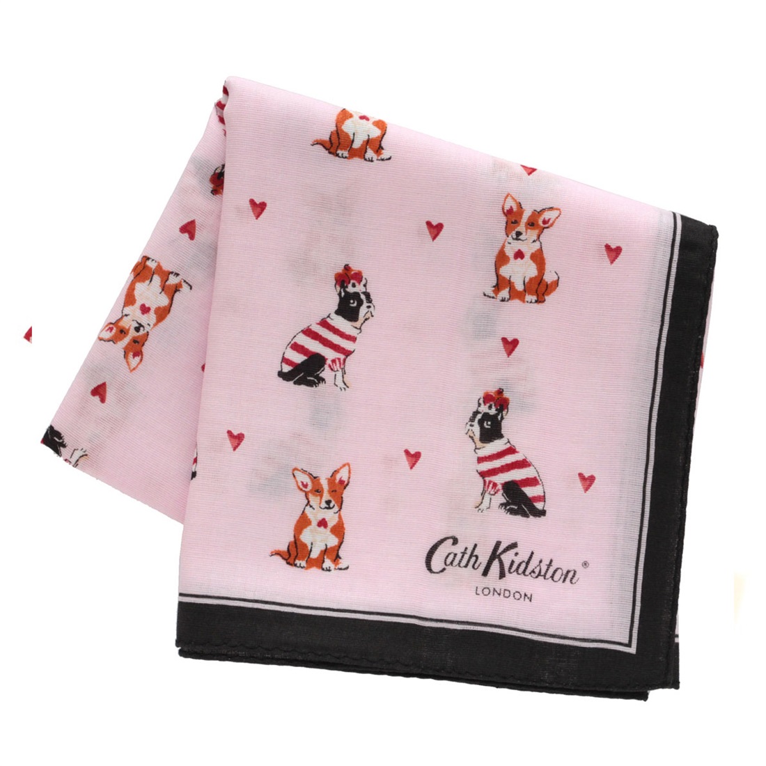 キャス キッドソン 大判ガーゼハンカチ ＜ROYAL FRIENDS・ピンク