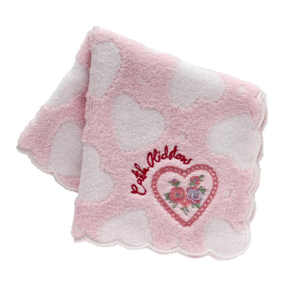キャス キッドソン 大判タオルハンカチ ＜LACE HEARTS TILE