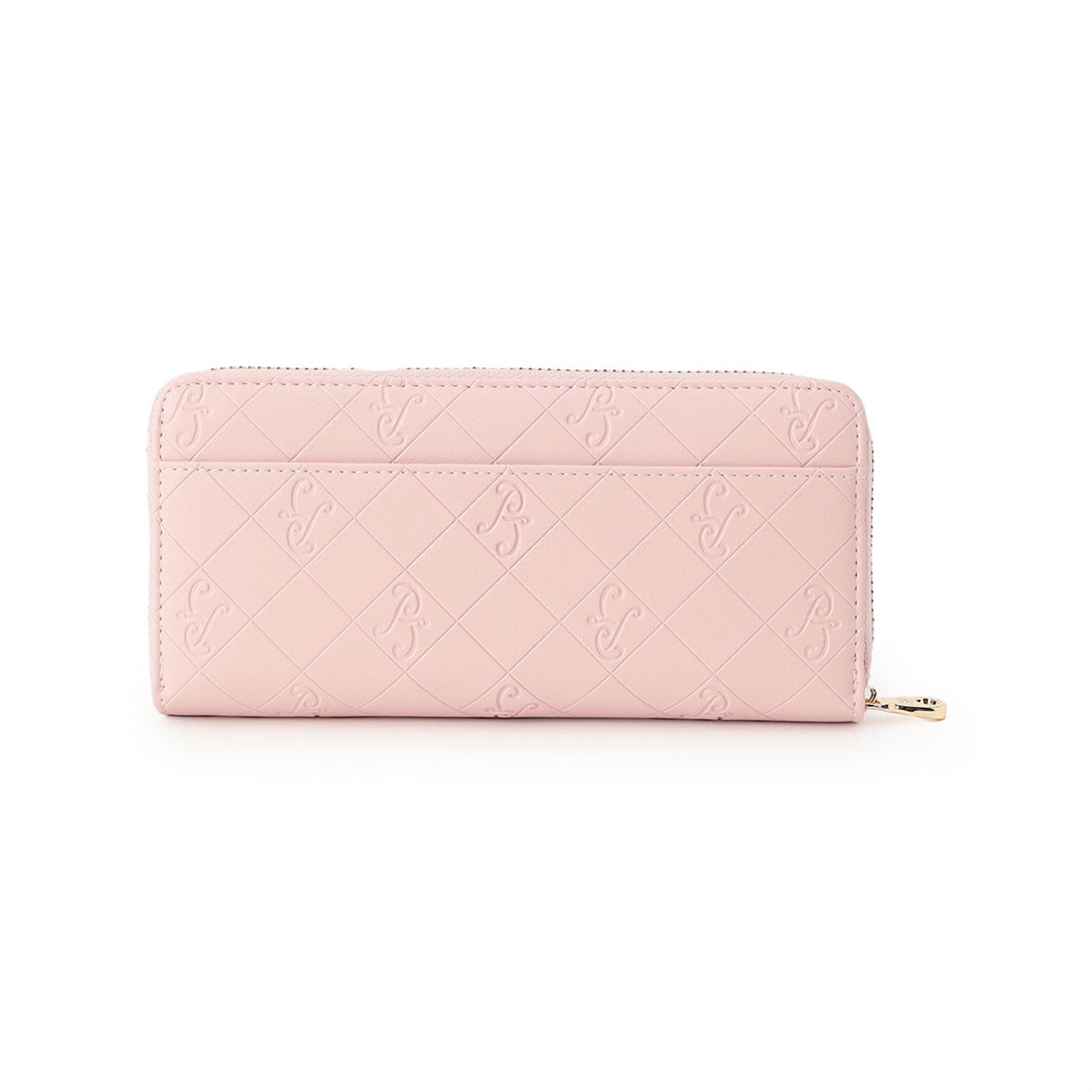 17日まで特別お値下げ！！ピンクレザー長財布 エンボス加工 メイドインジャパンの美しい縫製と、水彩エンボス加工を施したL字