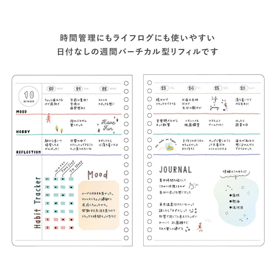 パピノット5点以上で送料無料】パピノット 日付フリー・週間