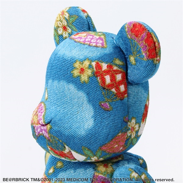 美品 BE@RBRICK 柿沼人形 木目込み 友禅 山吹