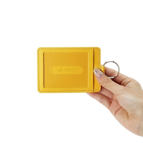 PEDIR(ペディール) 本革 メタル リング付きパスケース 姫路