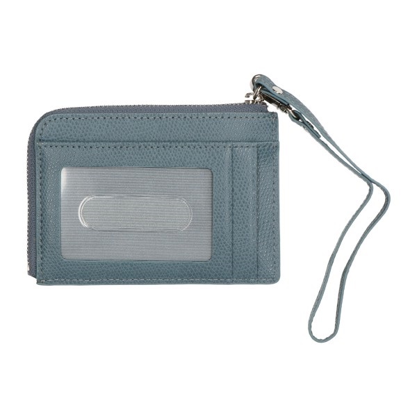 パスケース コインケース Lジップ ブルー 財布 小さい