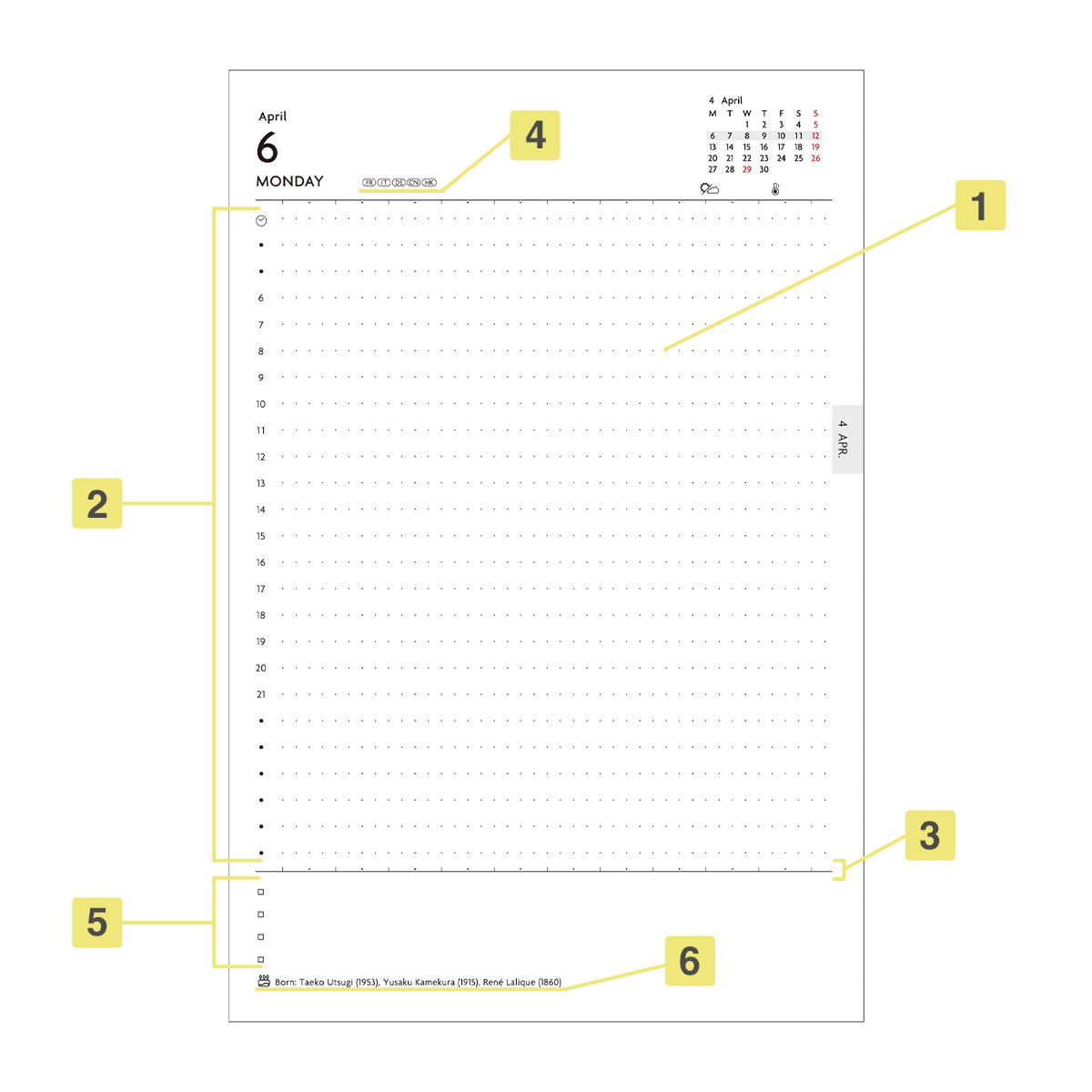 サンダースになる ページ EDiT 手帳 2026 スケジュール帳 2026年4月始まり 1日1ページ B6変型