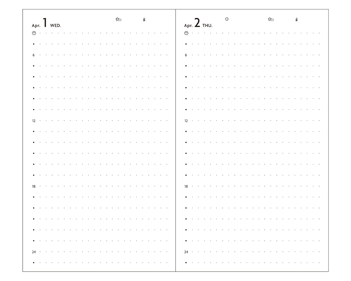 直営店限定】EDiT 手帳 2026 スケジュール帳 2026年1月始まり 1日1