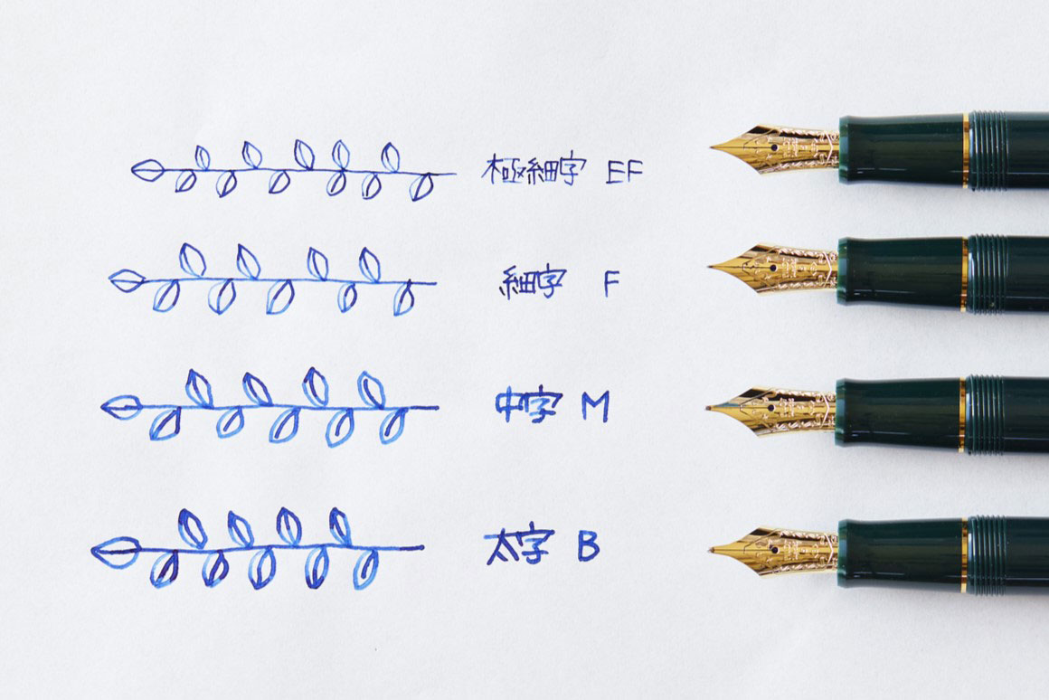 ペン先の字幅の種類はどんなものがあるの?