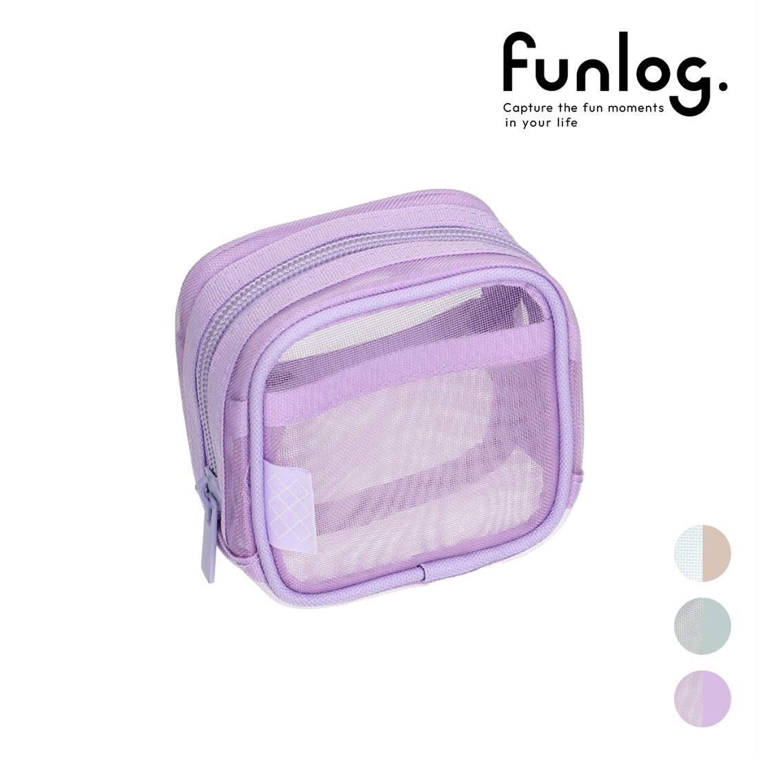 【ファンログ５点購入で送料無料】メッシュミニスクエアポーチ