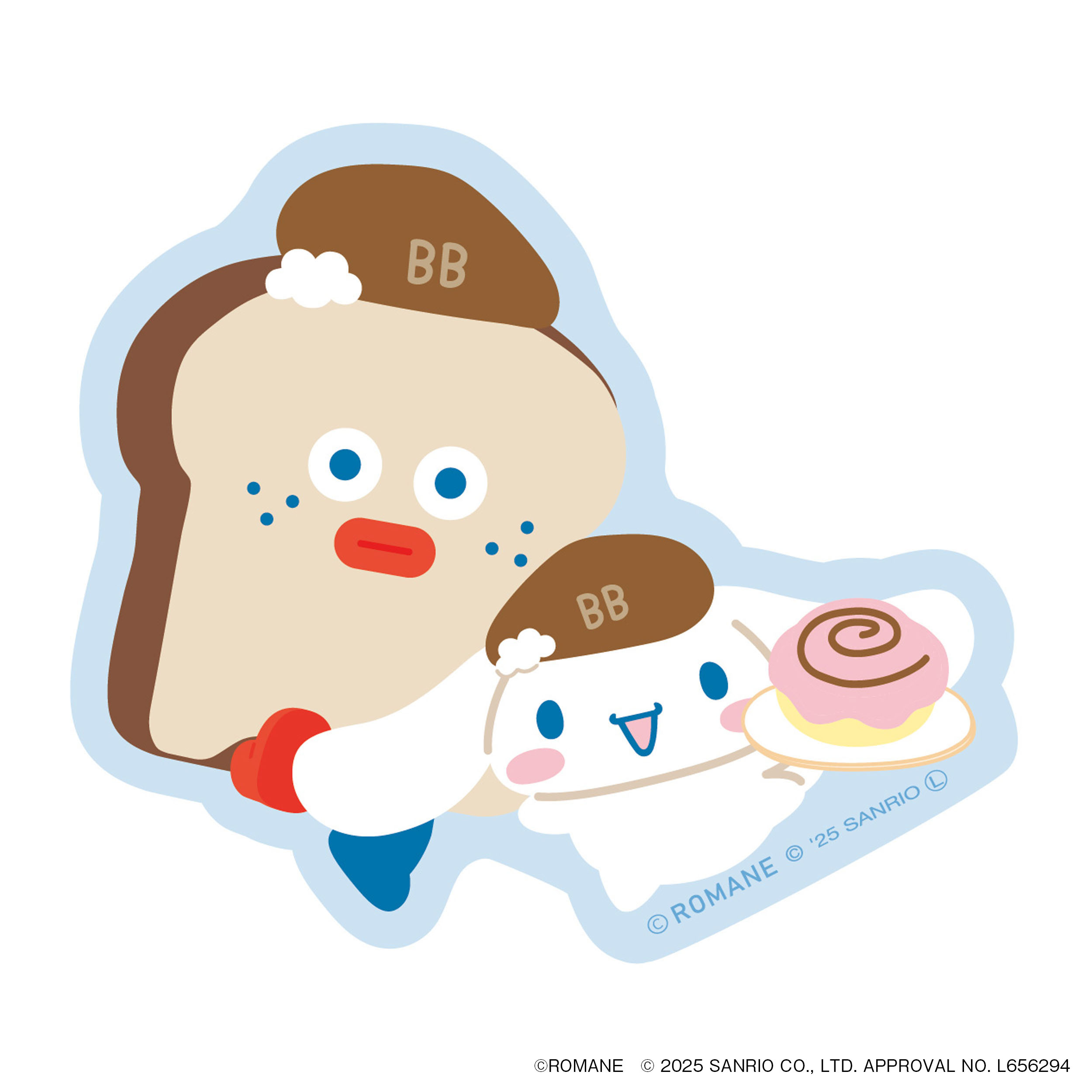 PVCステッカー ＜トースト×シナモロール＞