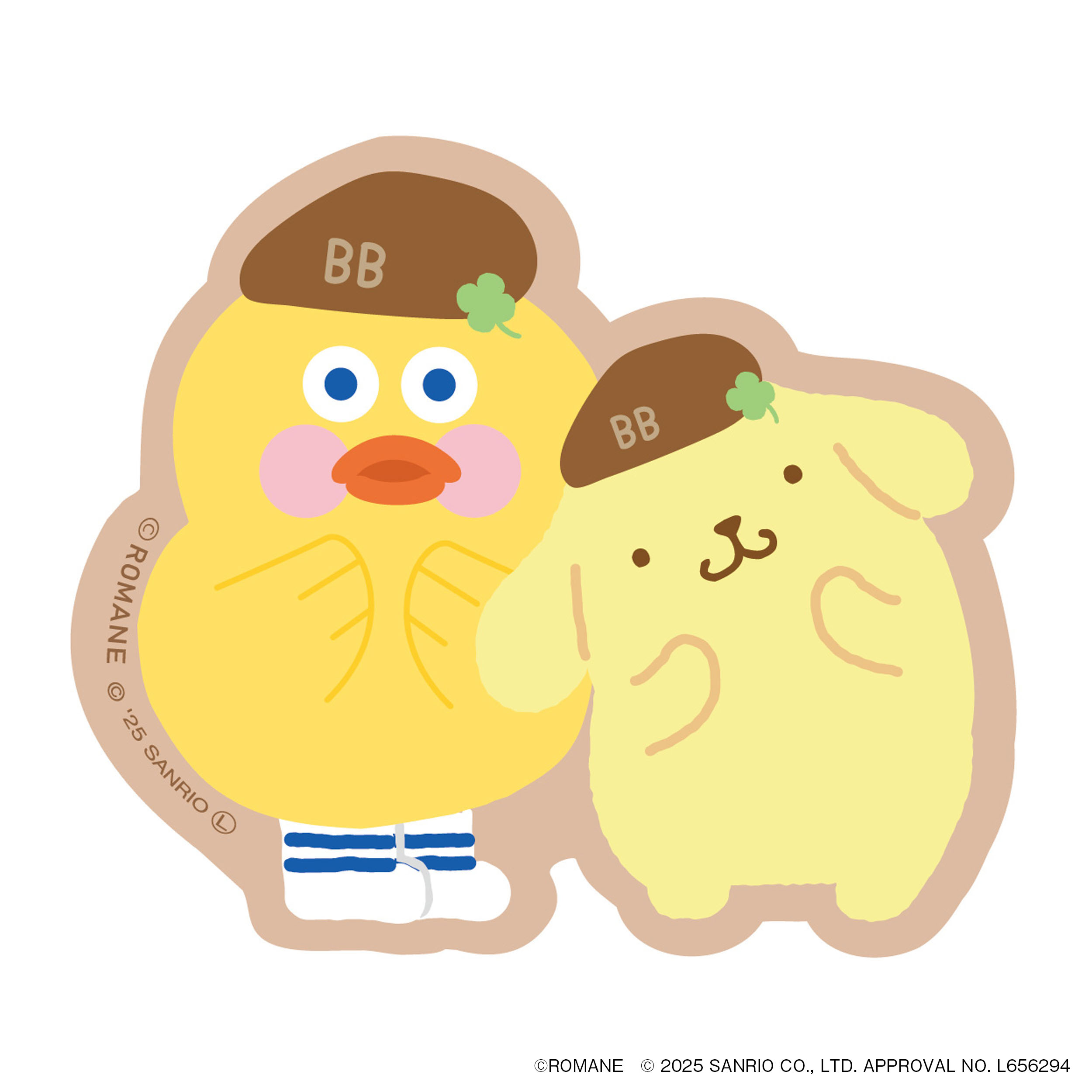 PVCステッカー  ＜ダック×ポムポムプリン＞