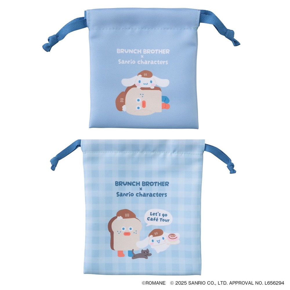 巾着ポーチ・2Pセット ＜トースト×シナモロール＞