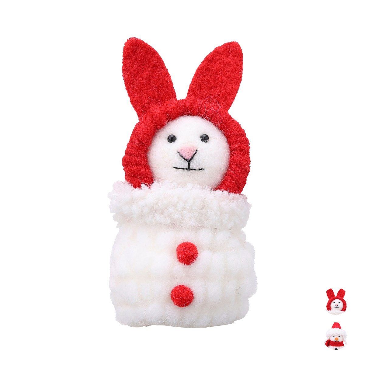 モコモコアニマル・スノーマン・ウサギ