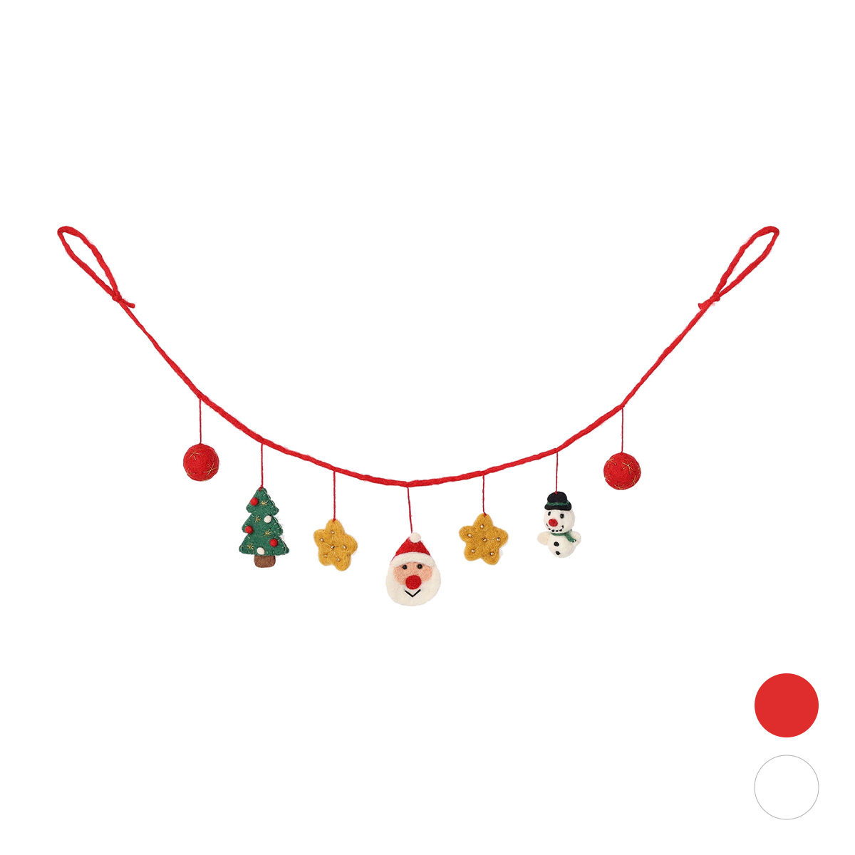 ネパールから届いたエシカルなフェルトこもの フェルトガーランド・モチーフ