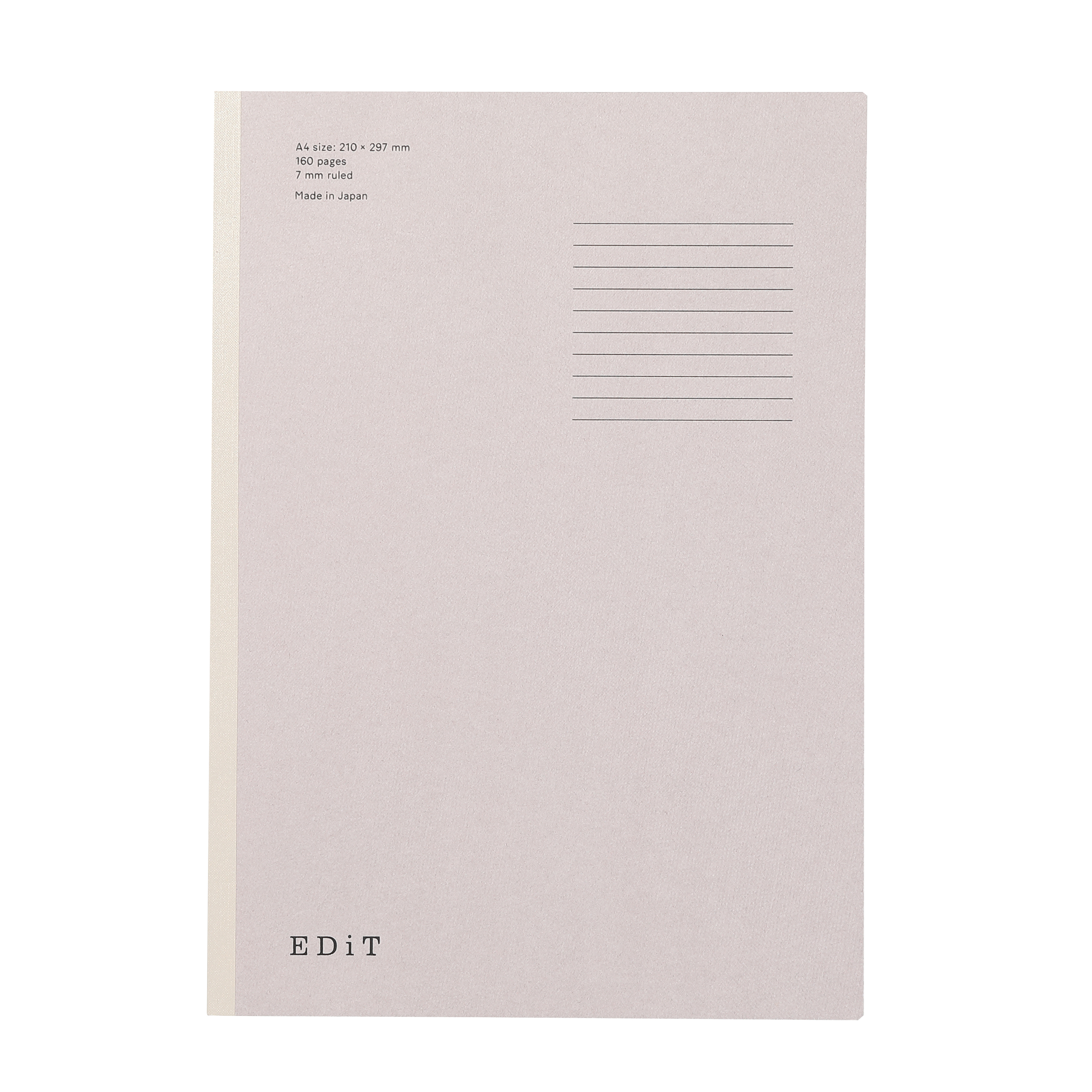 手帳用紙を使ったノート･A4･160ページ＜7mm横罫＞