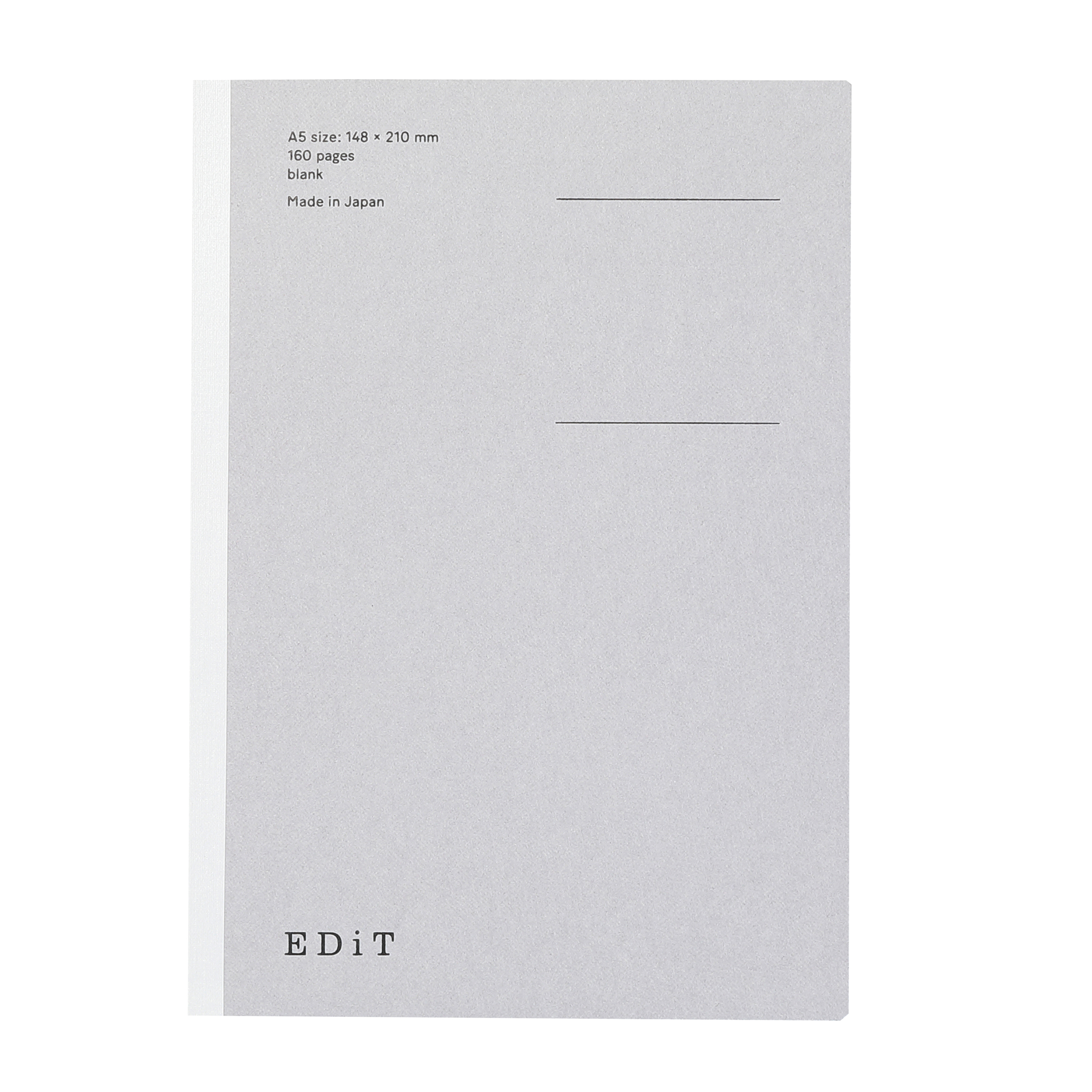 手帳用紙を使ったノート･A5･160ページ＜無地＞