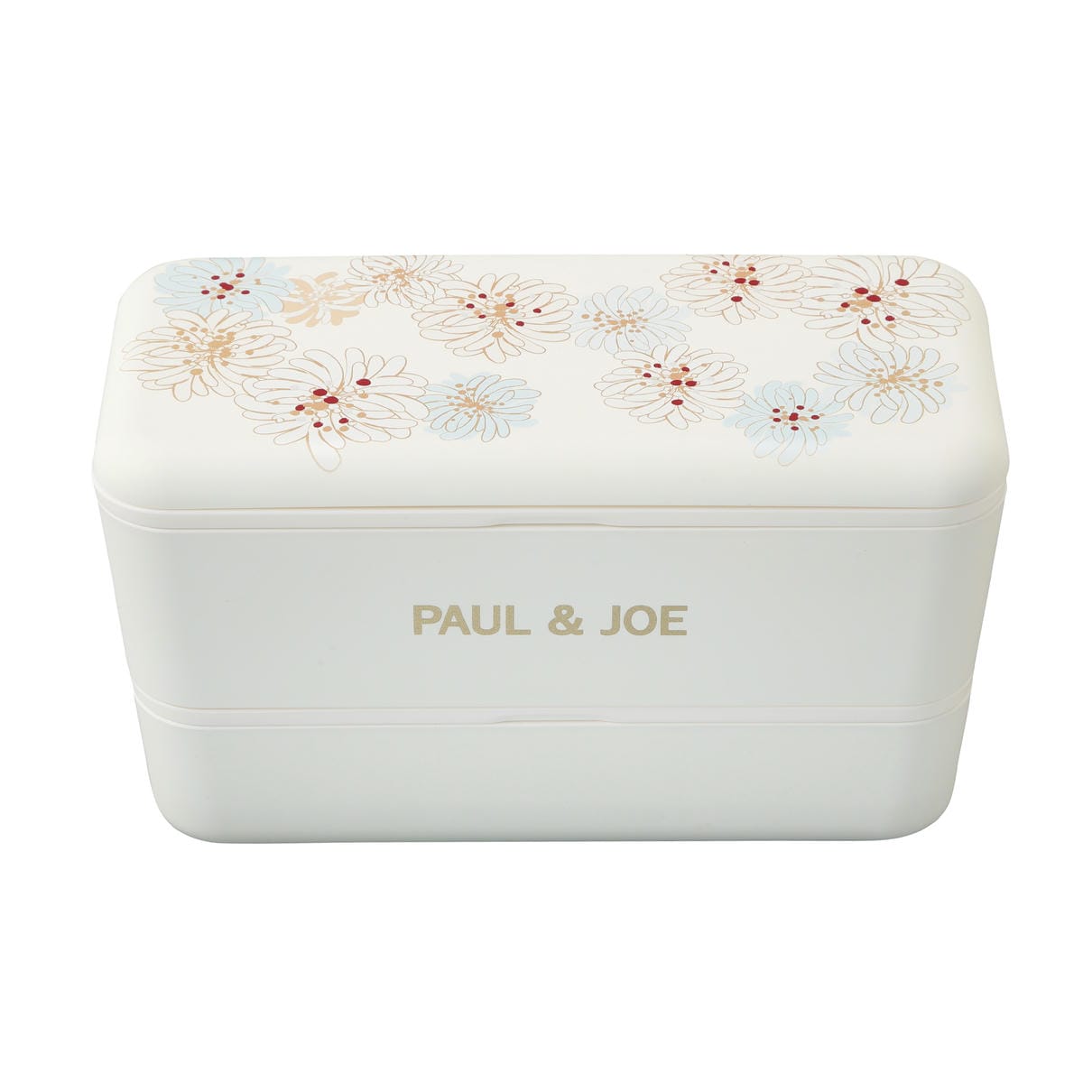 ランチボックス・長方形・2段 ＜クリザンテーム・ホワイト＞