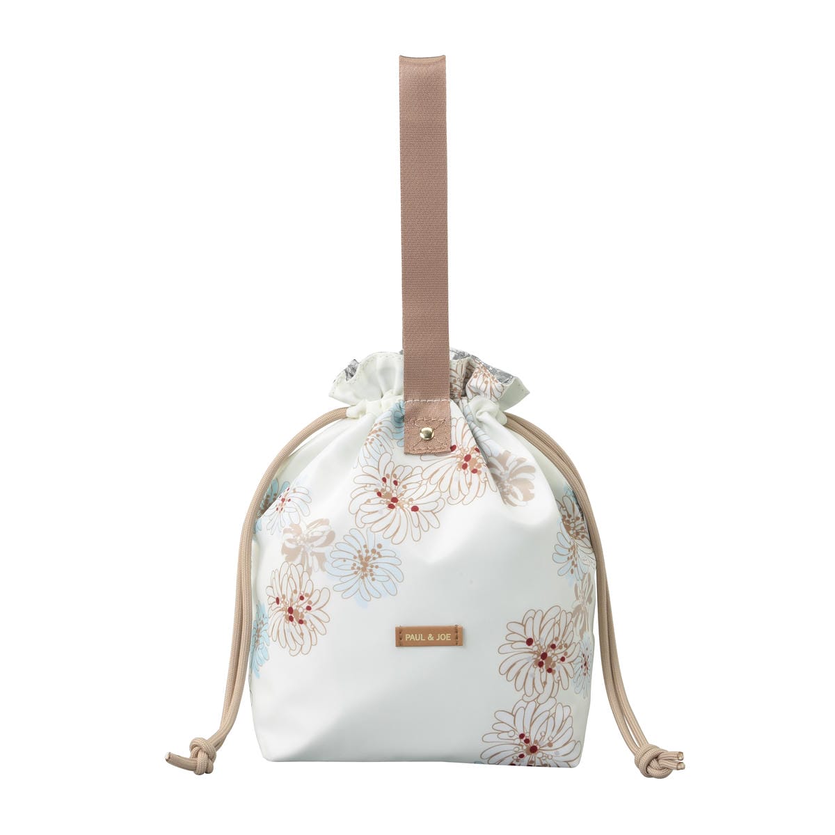 ランチ巾着バッグ ＜クリザンテーム・ホワイト＞