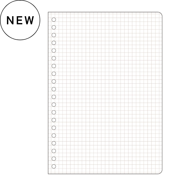 パピノット 5mm方眼罫リフィル・A5 ホワイト ＜チェスナット＞