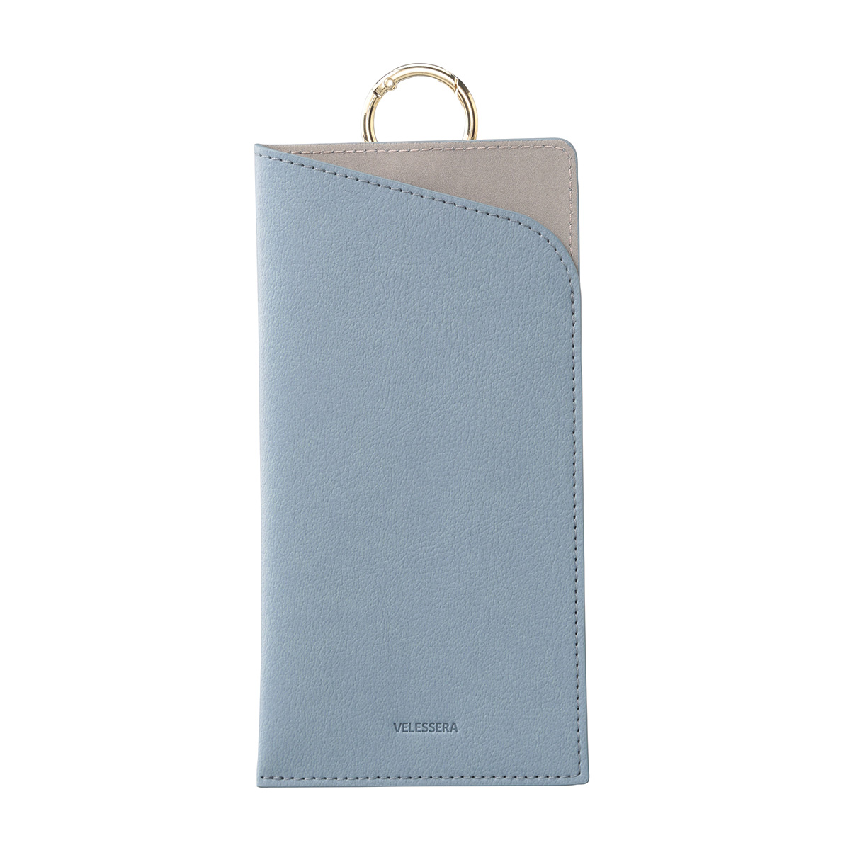 カラビナ付きメガネケース ＜スモークブルー＞