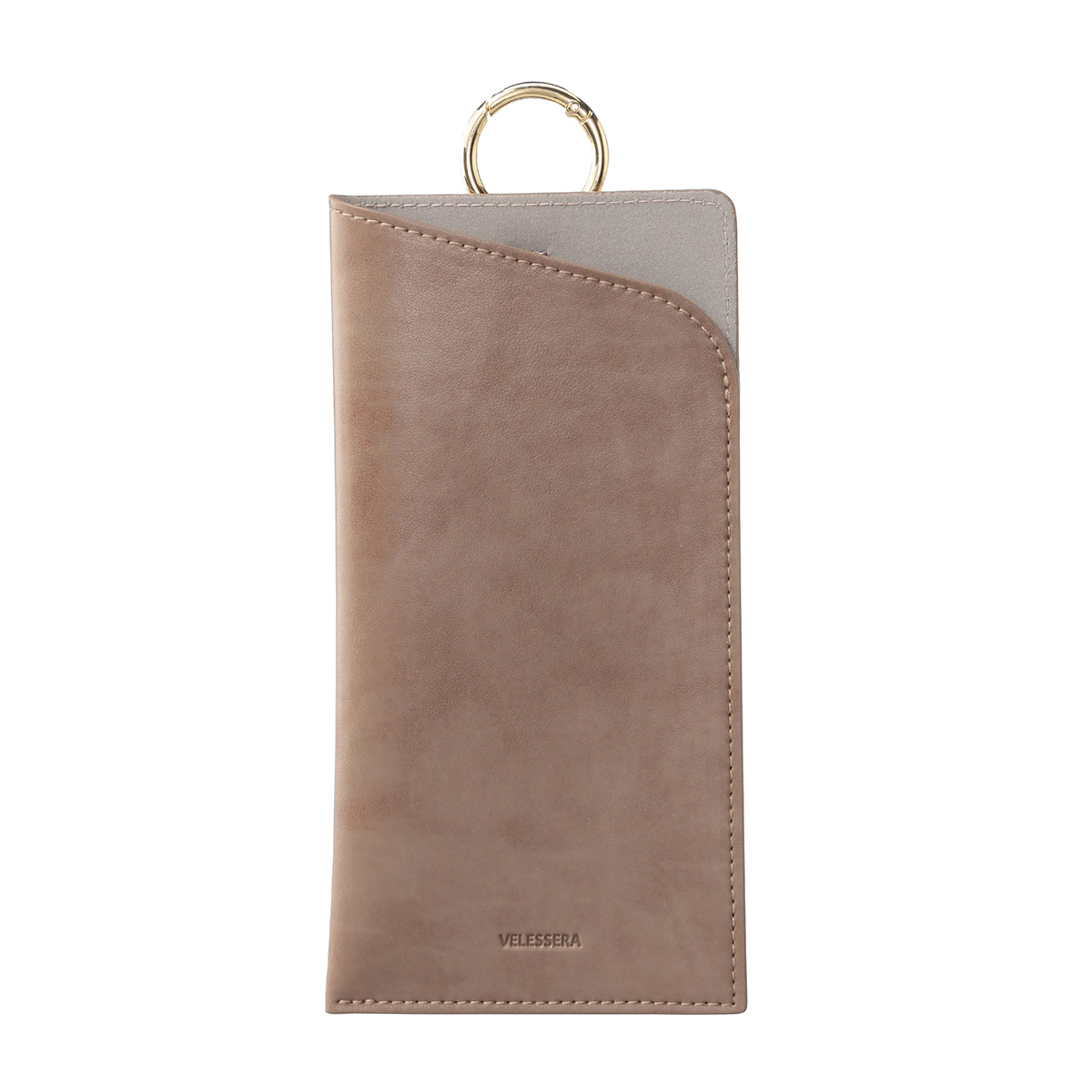 カラビナ付きメガネケース ＜トープ＞