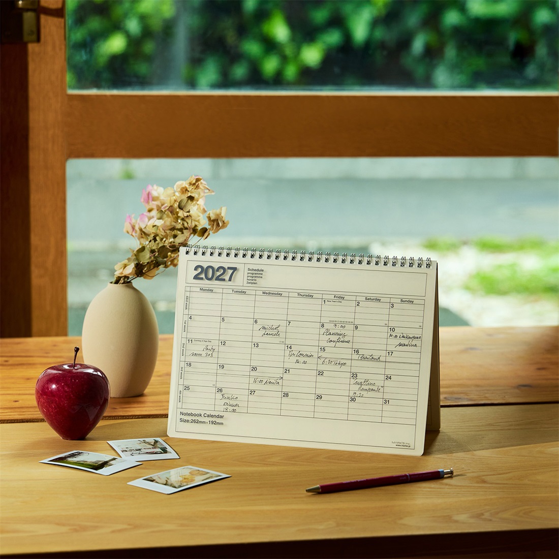 Notebook Calendar M — Monthly Block, B5 Slim, January 2027 Start